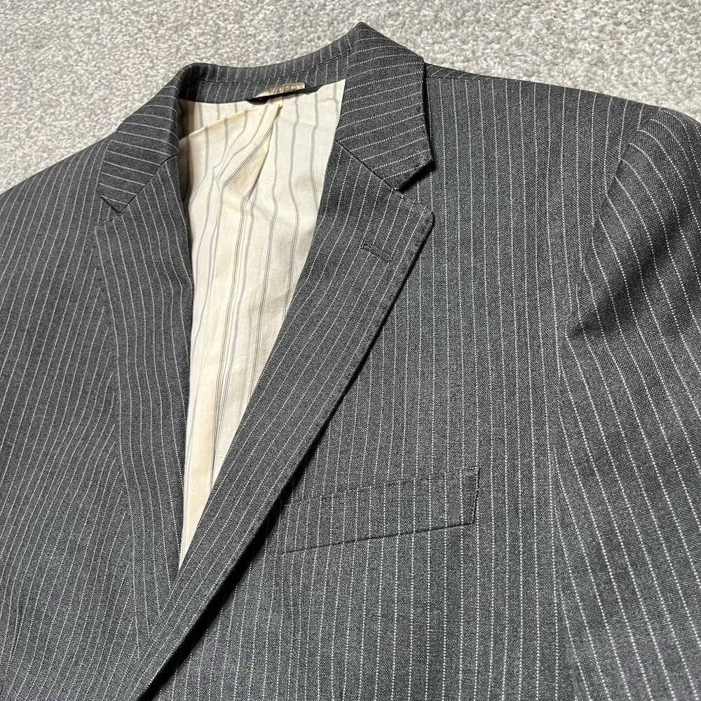 Banana Republic Mens 42 R Tailored Fit Pinstripe Cotton Sport Coat Blazer Jacket